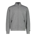 Herren Trainingsjacke in Grau meliert mit durchgehendem Reißverschluss und Taschen