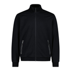 Herren Joggingjacke in Schwarz mit durchgehendem Reißverschluss