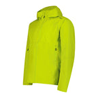 Seitenansicht wasserdichte Herren Hardshelljacke mit Kapuze