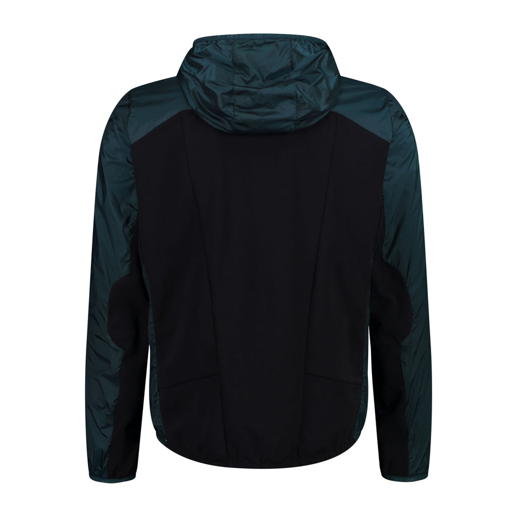 Rückansicht elastische Herren Outdoorjacke in Alpine