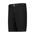 Seitenansicht schwarze Outdoor-Shorts mit Reißverschlusstaschen