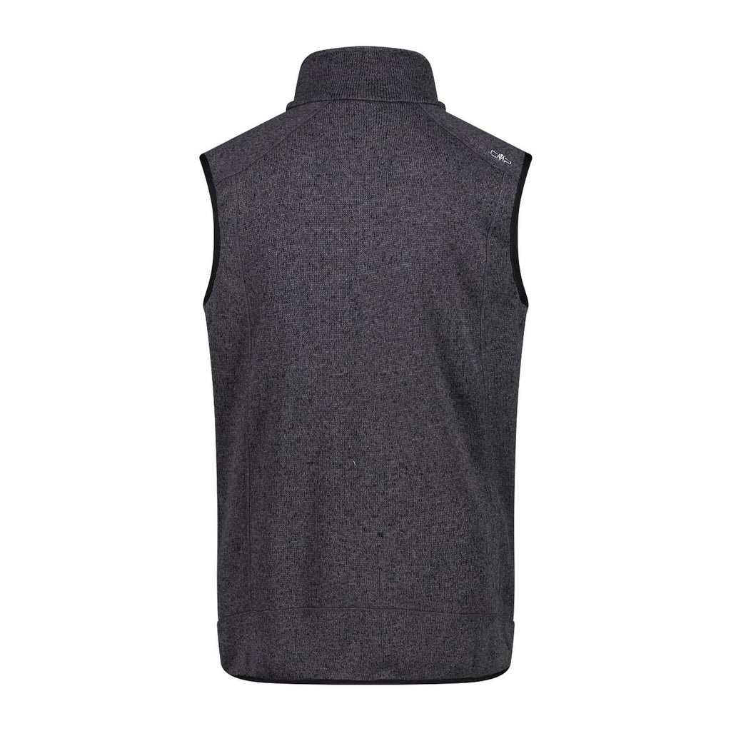 Rückansicht der funktionalen Herrenweste mit geradem Schnitt