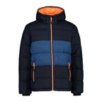 CMP Herren wattierte Ripstop Hoodie Jacke 32Z2957 b.blue-bluestone