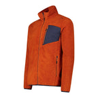 Seitenansicht der warmen Herrenjacke aus Melange HighLoft Fleece