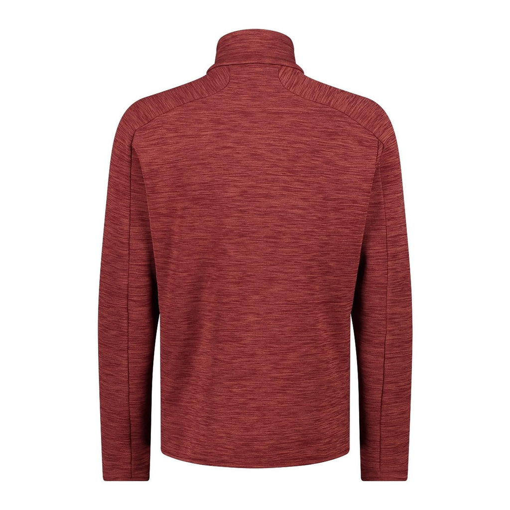 Rückansicht der CMP Fleecejacke für Herren in granata meliert