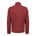 Rückansicht der CMP Fleecejacke für Herren in granata meliert