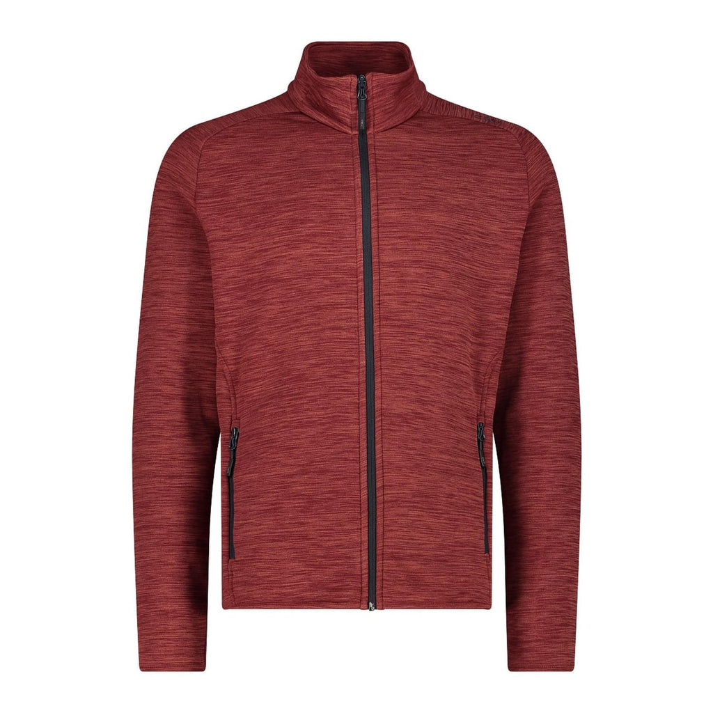 CMP Herren Stretch-Fleecejacke granata meliert mit Reißverschluss
