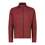 CMP Herren Stretch-Fleecejacke granata meliert mit Reißverschluss