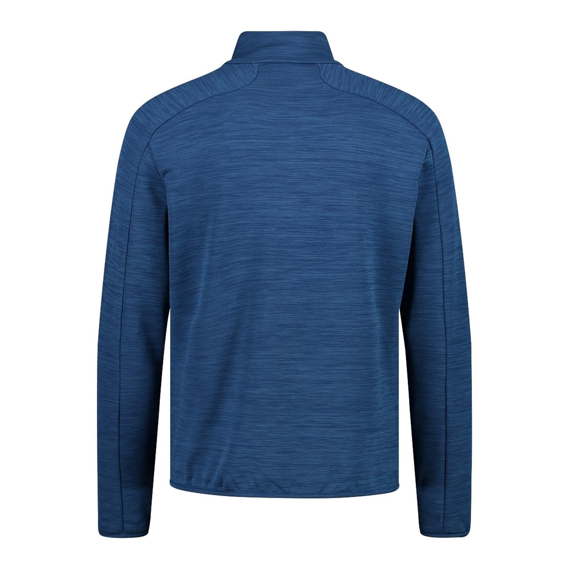 Rückansicht der Stretchjacke für Herren in petrol meliert