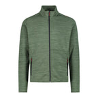 CMP Herrenjacke Stretchfleece salvia – Vorderansicht mit Reißverschluss