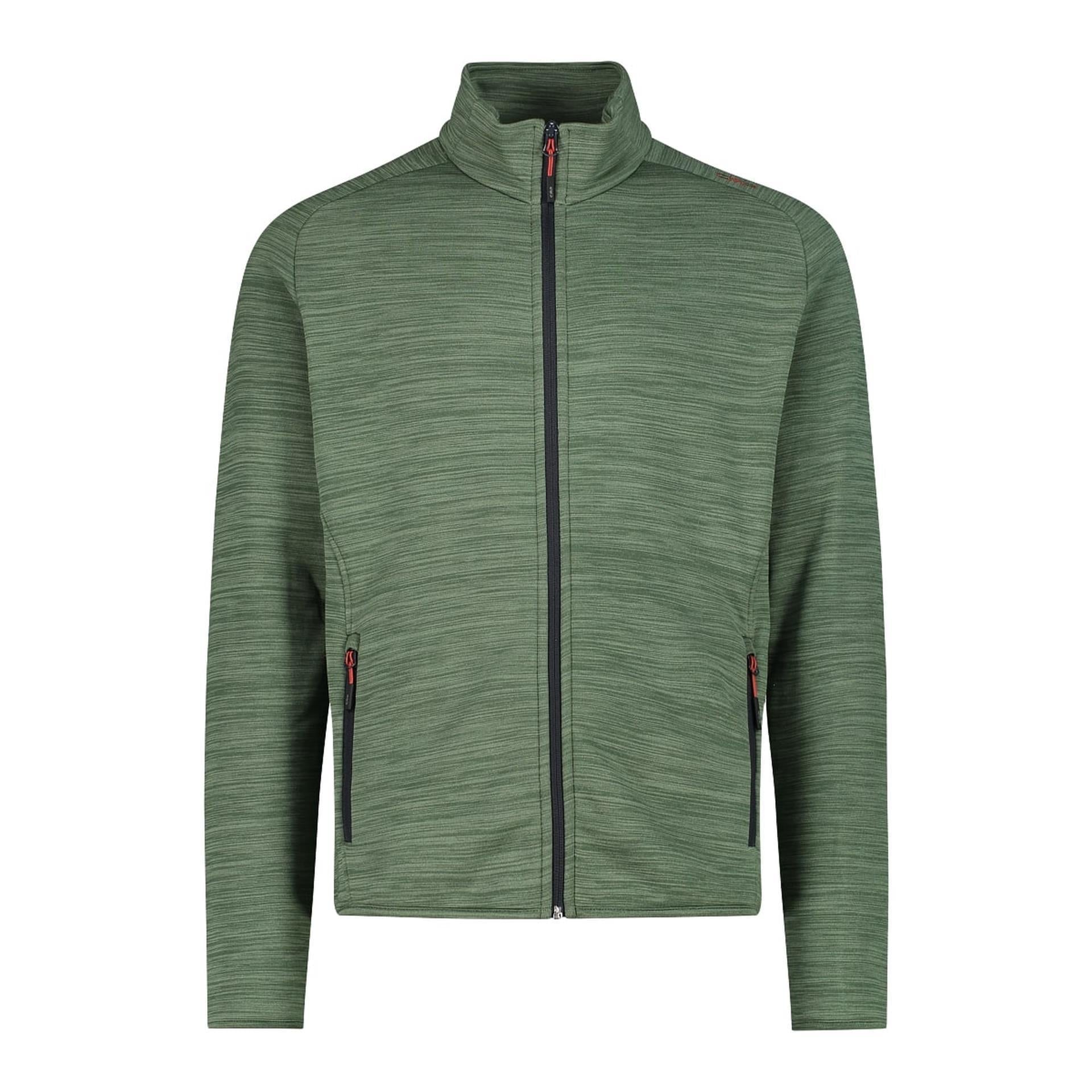 CMP Herrenjacke Stretchfleece salvia – Vorderansicht mit Reißverschluss