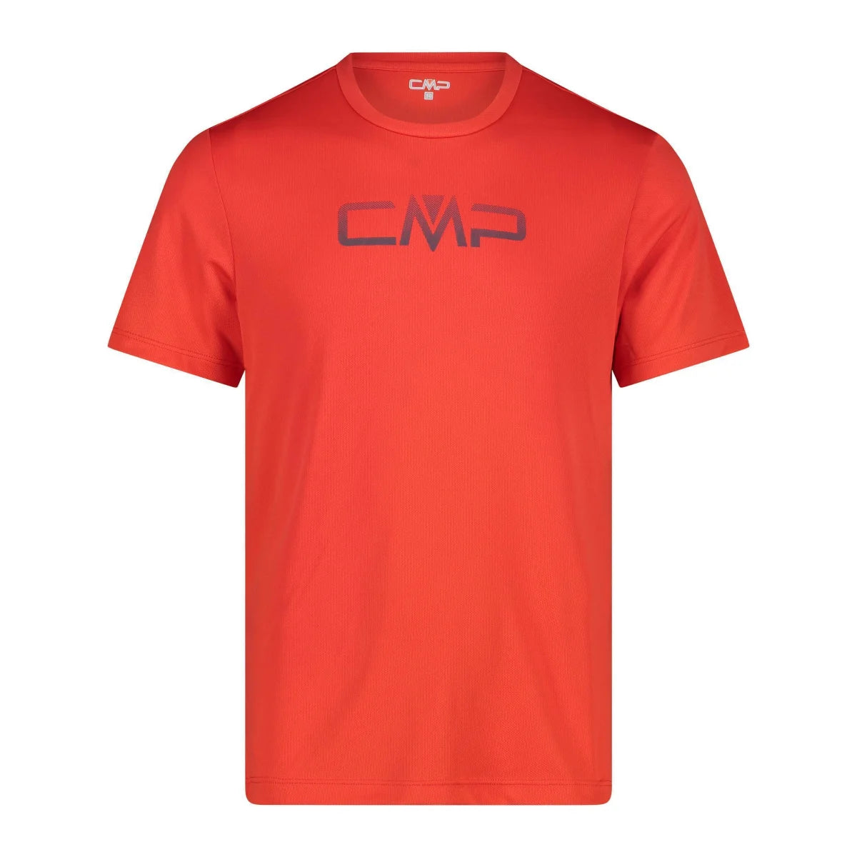 CMP Herren Logo T-Shirt fire – Vorderansicht mit CMP-Print, Rundhals und sportlichem Schnitt