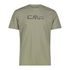 CMP Logo T-Shirt für Herren in sage – Vorderansicht mit Print