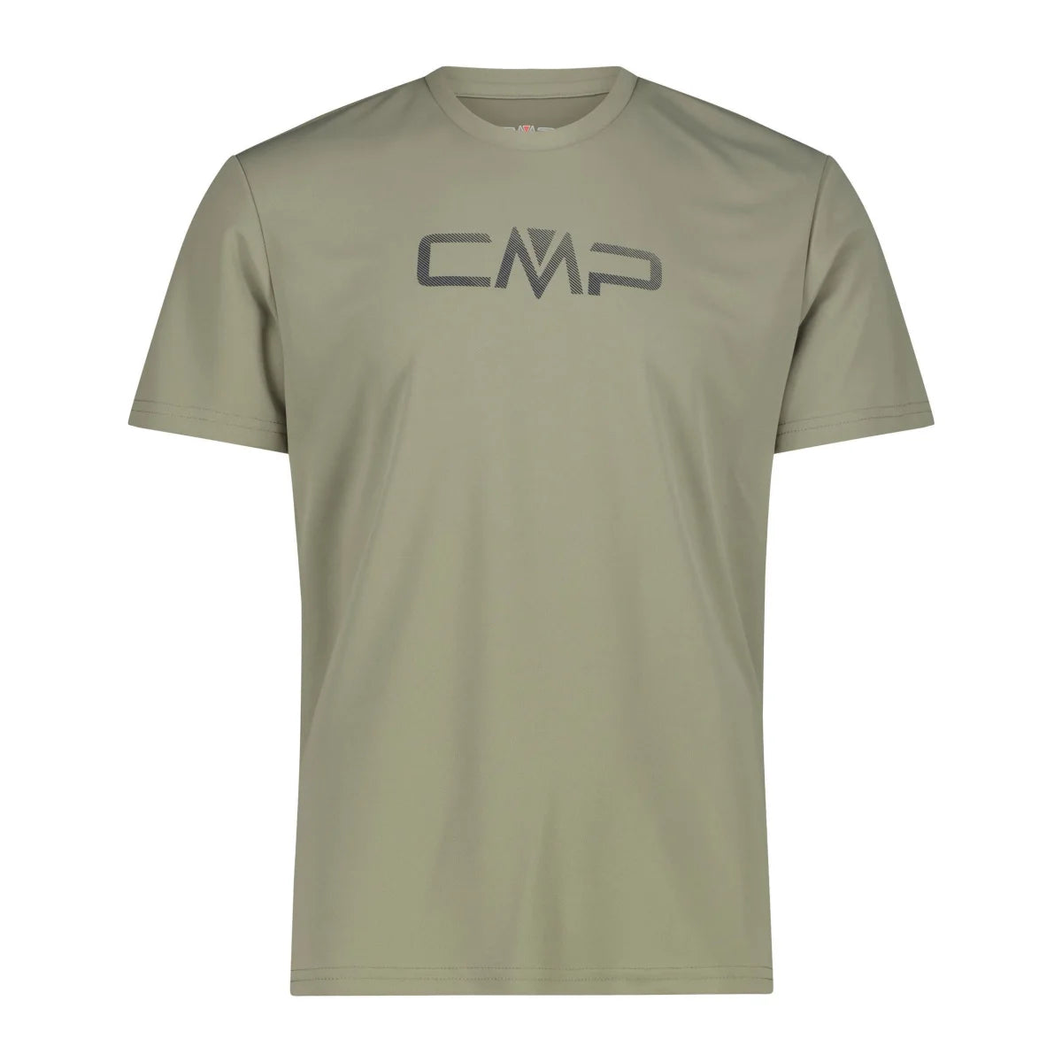 CMP Logo T-Shirt für Herren in sage – Vorderansicht mit Print