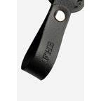Detailansicht schwarze Lederschlaufe