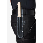 Seitenansicht lange Messertasche HENRIK aus Rindsleder
