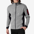 Vorderansicht FHB Strick-Fleece-Jacke CHRISTOPH in Grau/Schwarz