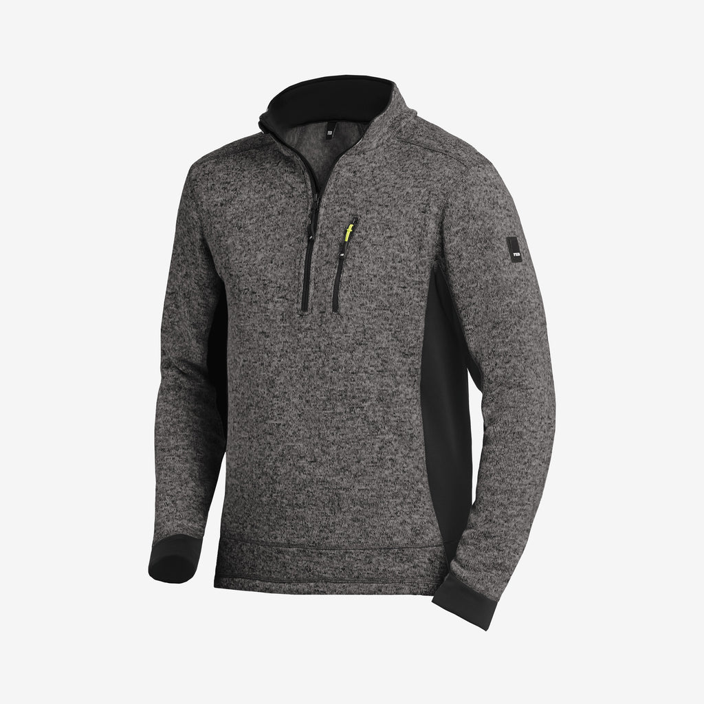 FHB Strick-Fleece Troyer 79597 PATRICK anthrazit schwarz Troyer Arbeitspullover