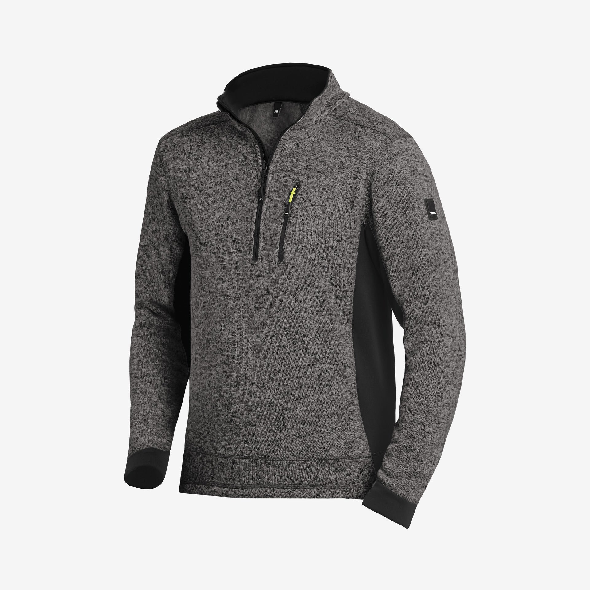 FHB Strick-Fleece Troyer 79597 PATRICK anthrazit schwarz Troyer Arbeitspullover
