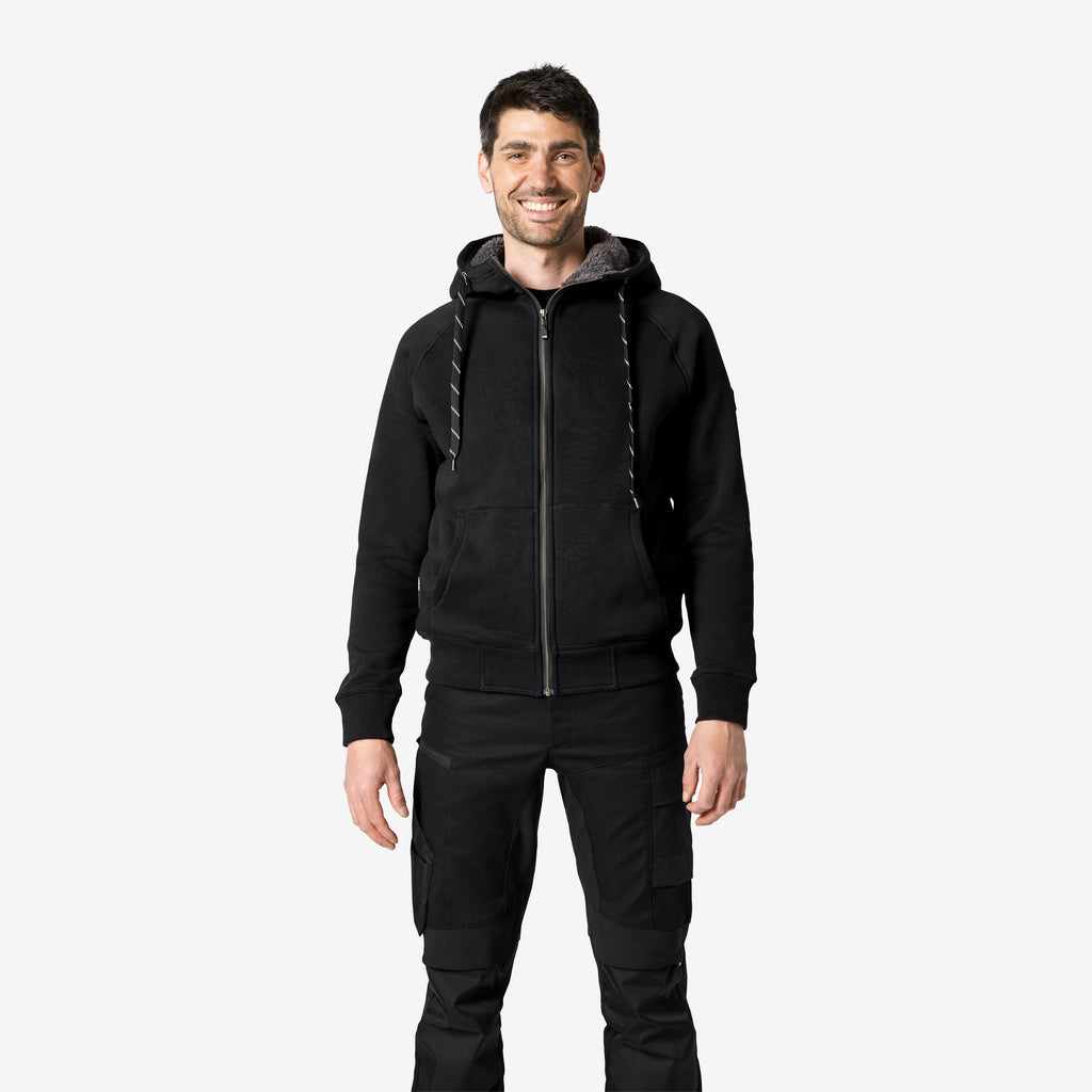 FHB Sweater Jacke 79293 JÖRG schwarz Kapuzenjacke Webpelz Hoodie Sweatjacke