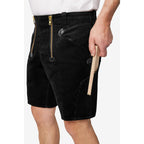 FHB Zunft-Shorts 20033 HANS Genuacord Feincord Zunfthose Sommerhose schwarz
