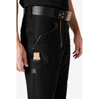 FHB Zunfthose 70004 INGO Zwirn-Doppel-Pilot Fb. schwarz Englisch Leder m. Schlag