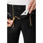 FHB Zunfthose 70008 HUBERT Zwirn-Doppel-Pilot Fb. schwarz Englisch Leder Hose