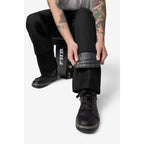 FHB Zunfthose 70086 KLAUS Zwirn-Doppel-Pilot Fb. schwarz Englisch Leder m. Knietasche