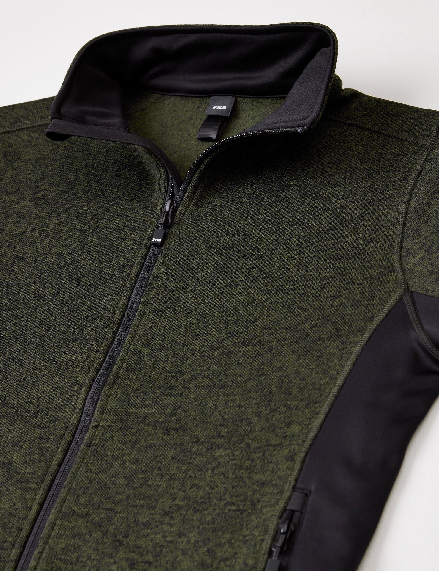 FHB Strick-Fleece Jacke 79595 CHRISTOPH oliv-schwarz  Herren Fleece