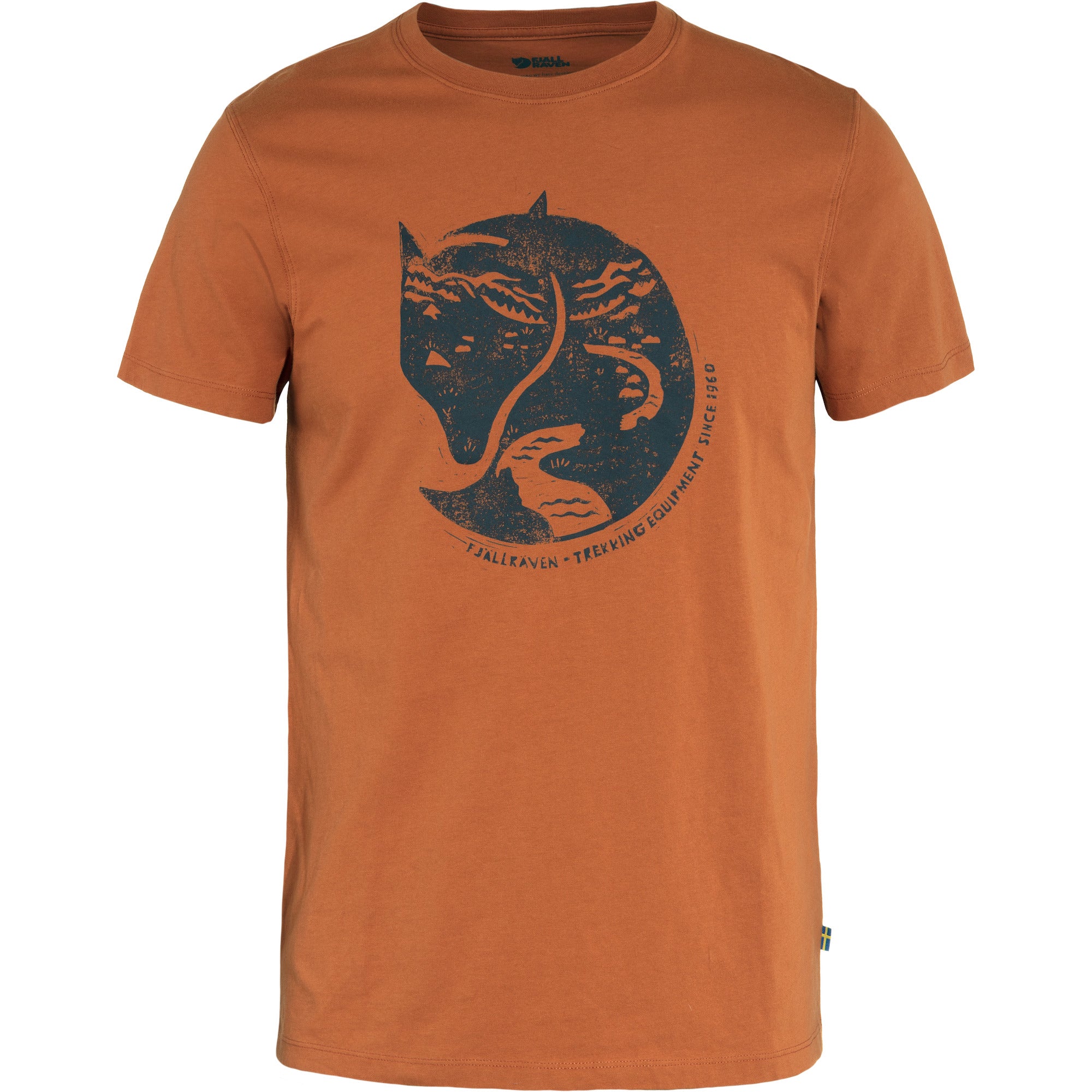 Vorderansicht Fjällräven Arctic Fox T-Shirt Herren in Terracotta Brown
