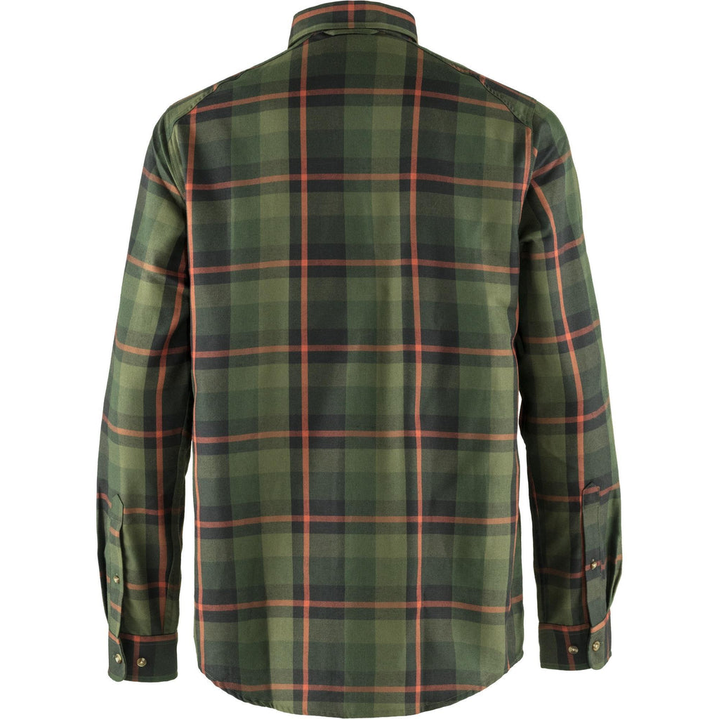 Fjällräven Fjällglim Shirt in laurel green, Rückansicht mit verlängertem Saum
