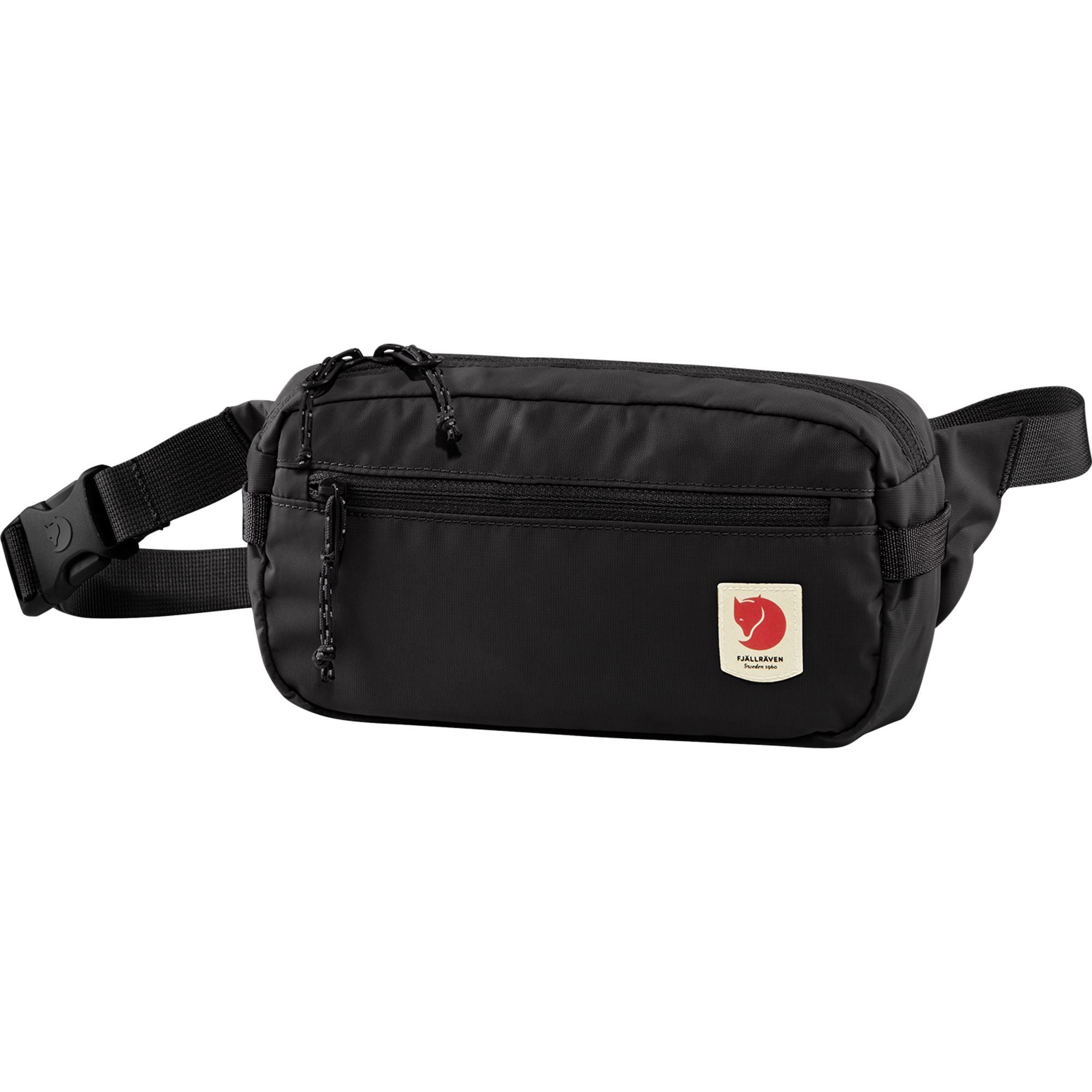 Fjällräven High Coast Hip Pack in Schwarz – leichte Bauchtasche mit Front- und Rückfach