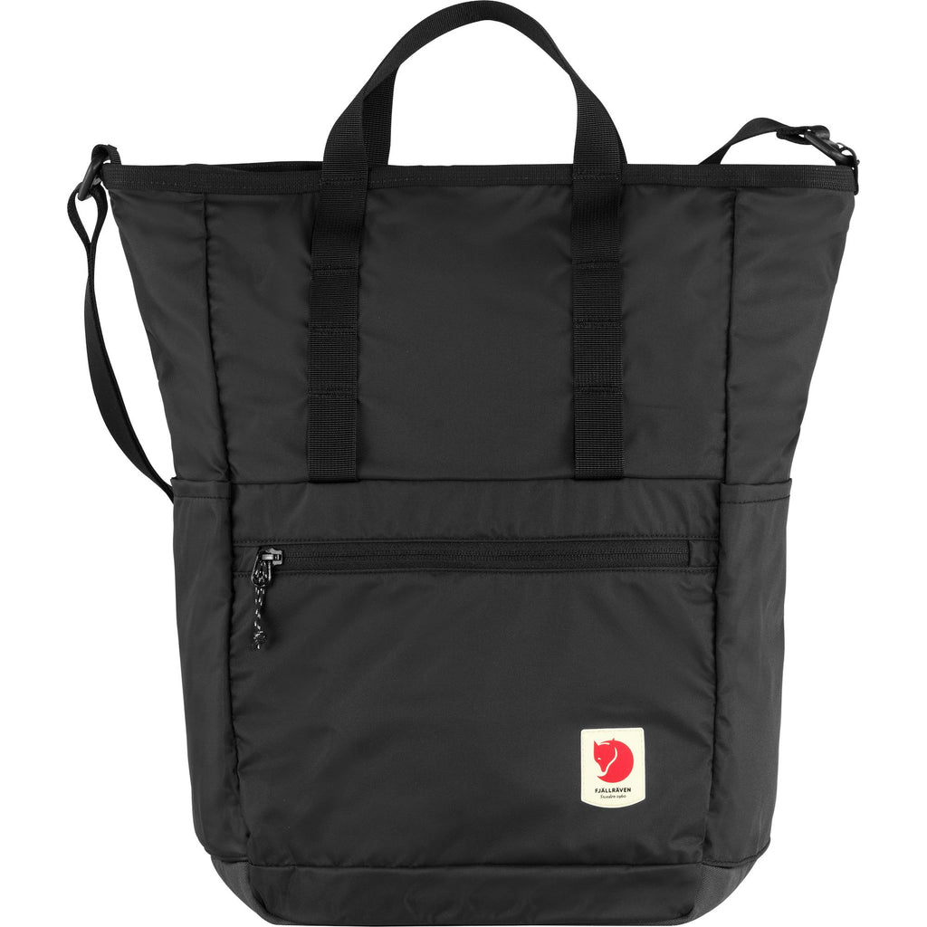 Fjällräven High Coast Totepack in Schwarz in Vorderansicht, stehend 