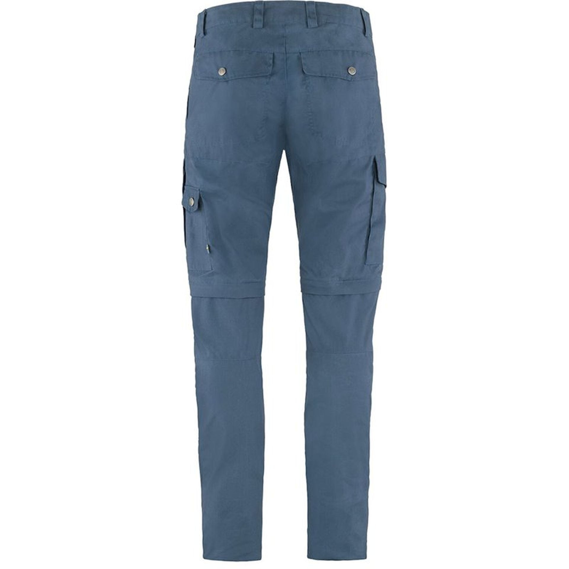 Fjällräven Karl Pro Zip-off Trousers in Indigo Blue, Rückansicht mit Gesäßtaschen