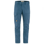 Fjällräven Karl Pro Zip-off Trousers in Indigo Blue, Vorderseite mit langen Beinen