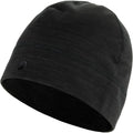 Fjällräven Keb Fleece Hat in black, Vorderansicht mit gesticktem Fuchslogo