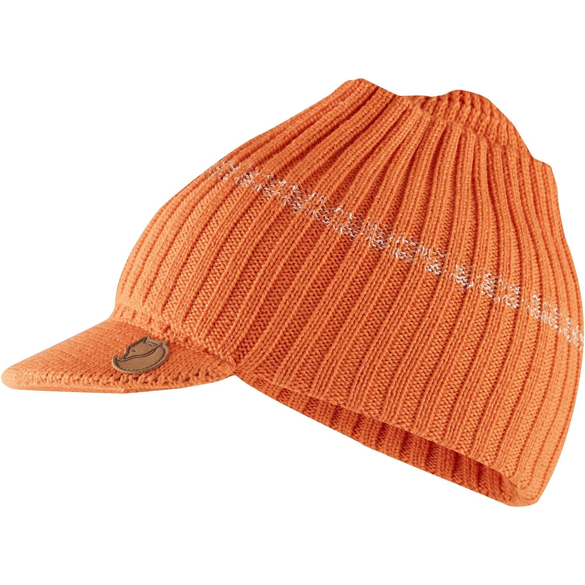 Fjällräven Lappland Balaclava Cap burnt orange, Vorderansicht mit Schirm