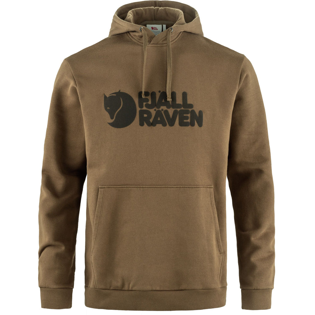 Fjällräven Logo Hoodie wood brown, Vorderansicht