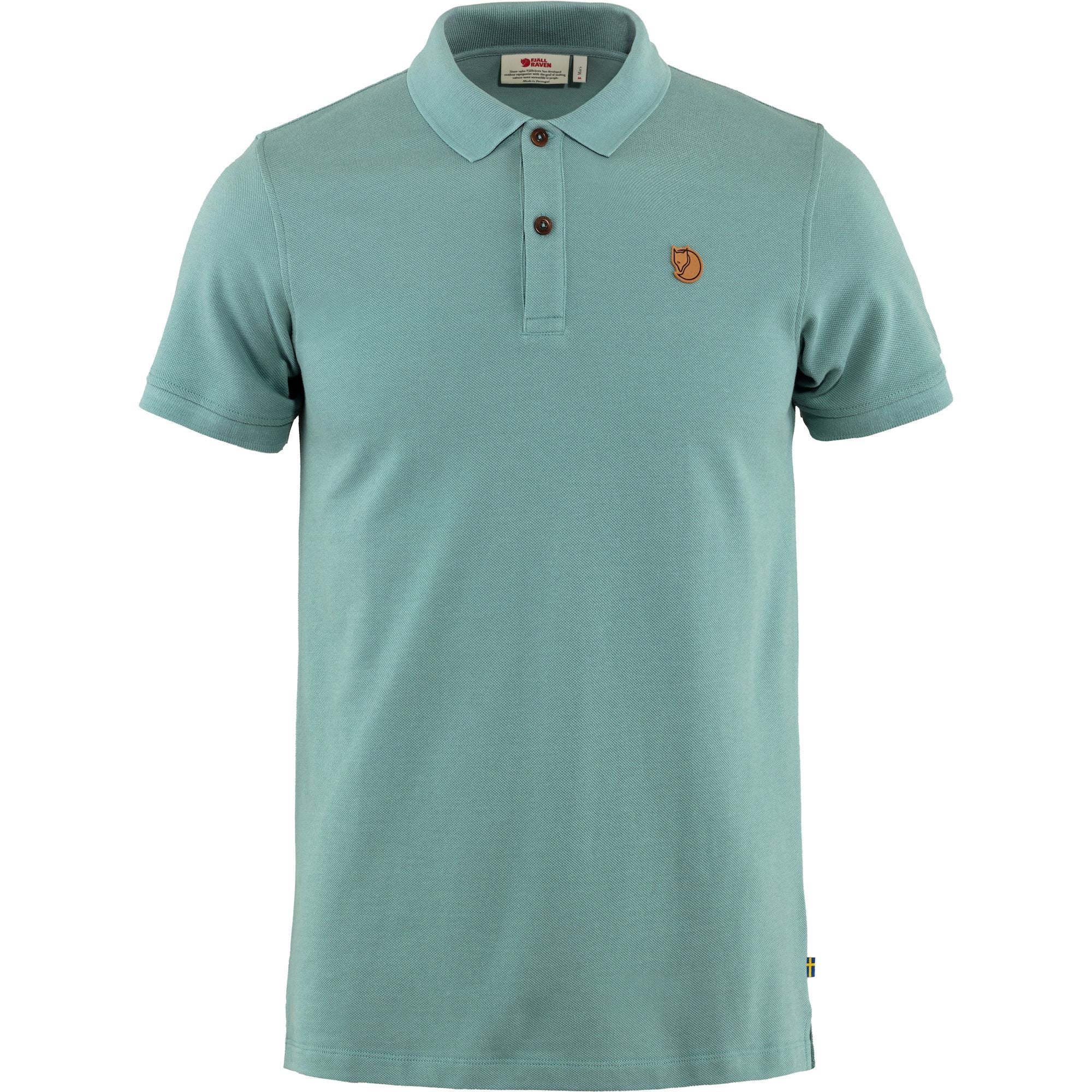 Fjällräven Övik Polo Pique Shirt SS 81511 clay blue Herren Polohemd Shirt