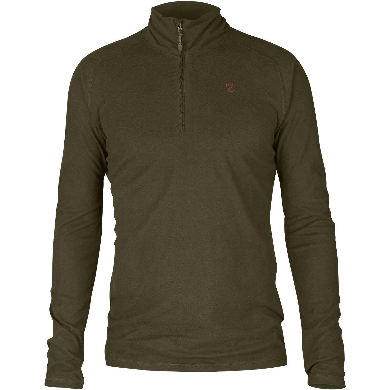 Fjällräven Pine Half Zip 81446 dark oliv Microfleece Unterziehpullover Midlayer