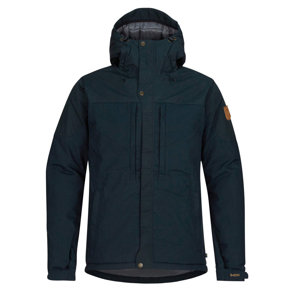 Vorderansicht der Fjällräven Skogsö Padded Jacket in Dunkelblau