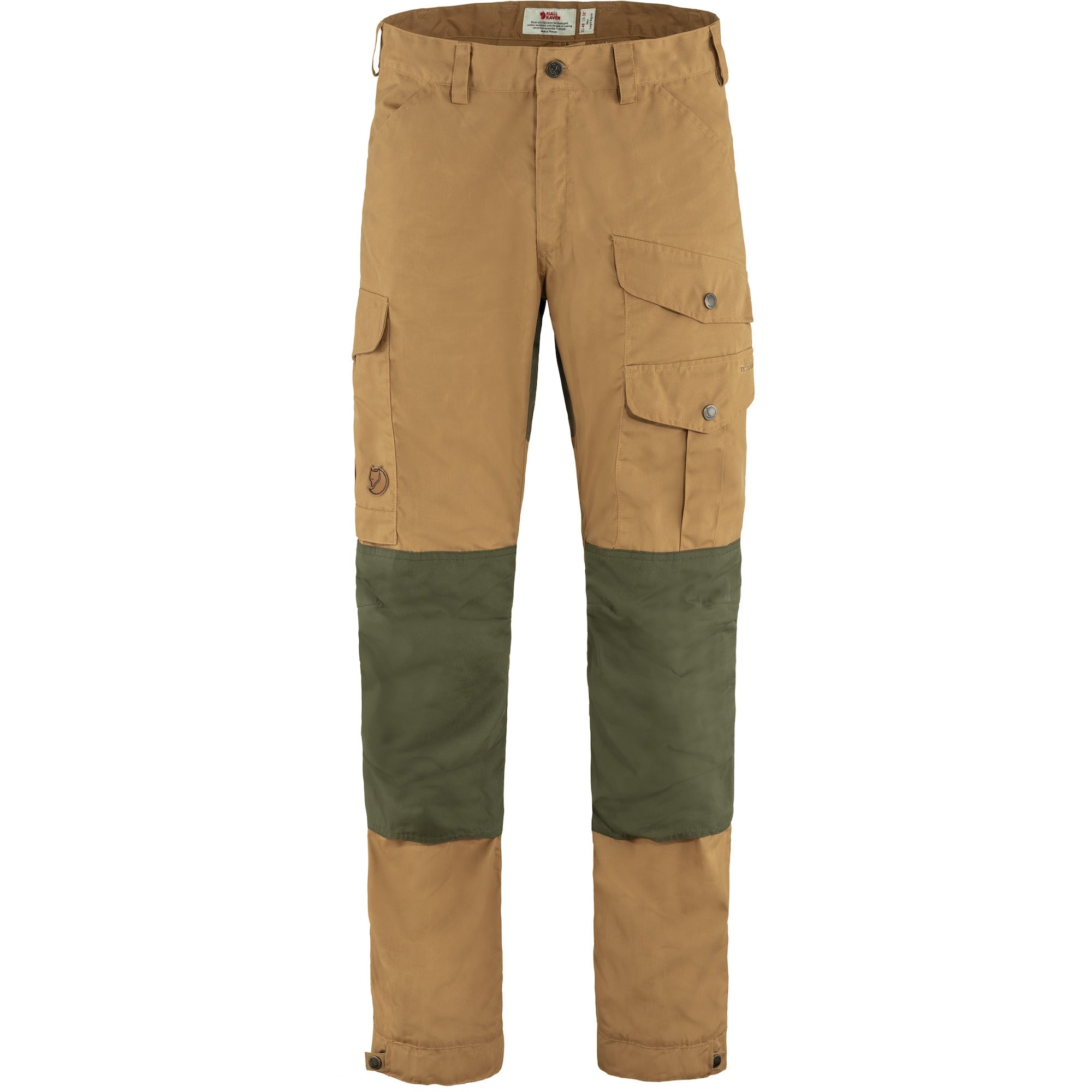 Vorderansicht der Fjällräven Vidda Pro Trousers in Buckwheat Brown / Laurel Green