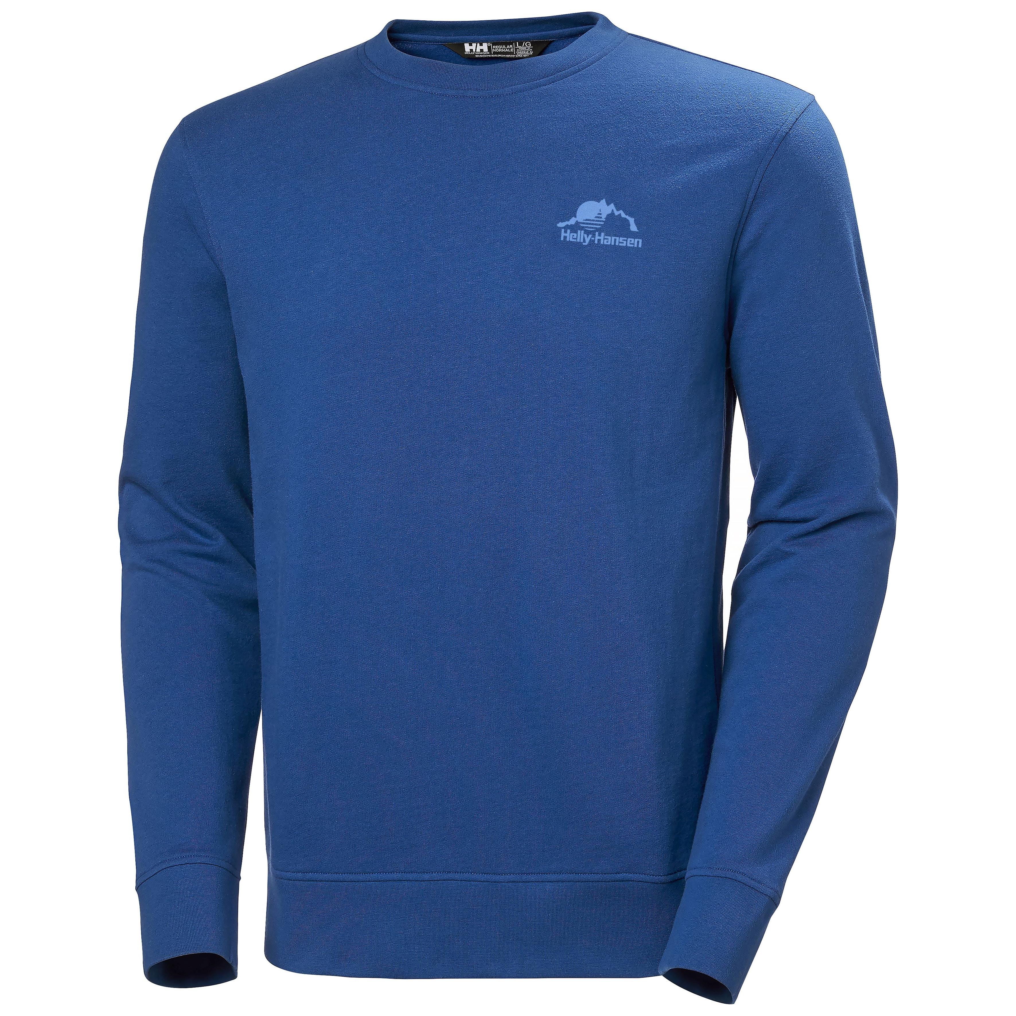 Vorderansicht Nord Graphic Crew Sweatshirt deep fjord mit HH-Grafik