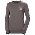 Vorderansicht Helly Hansen Damen Nord Graphic Crew Sweatshirt Sparrow Grey