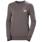 Vorderansicht Helly Hansen Damen Nord Graphic Crew Sweatshirt Sparrow Grey