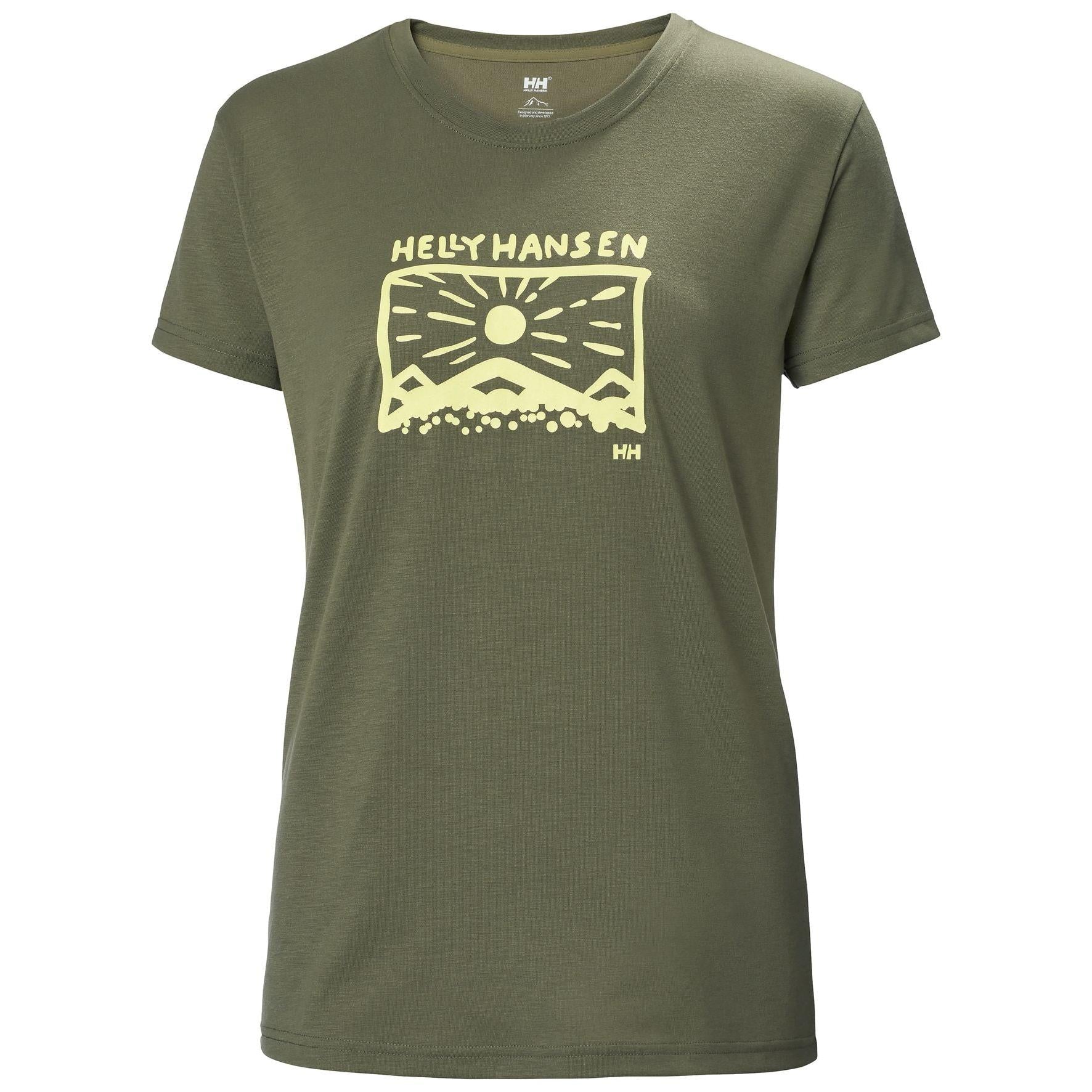 HH Helly Hansen Skog recycled Graphic Tee 63083 lav green Damen Shirt