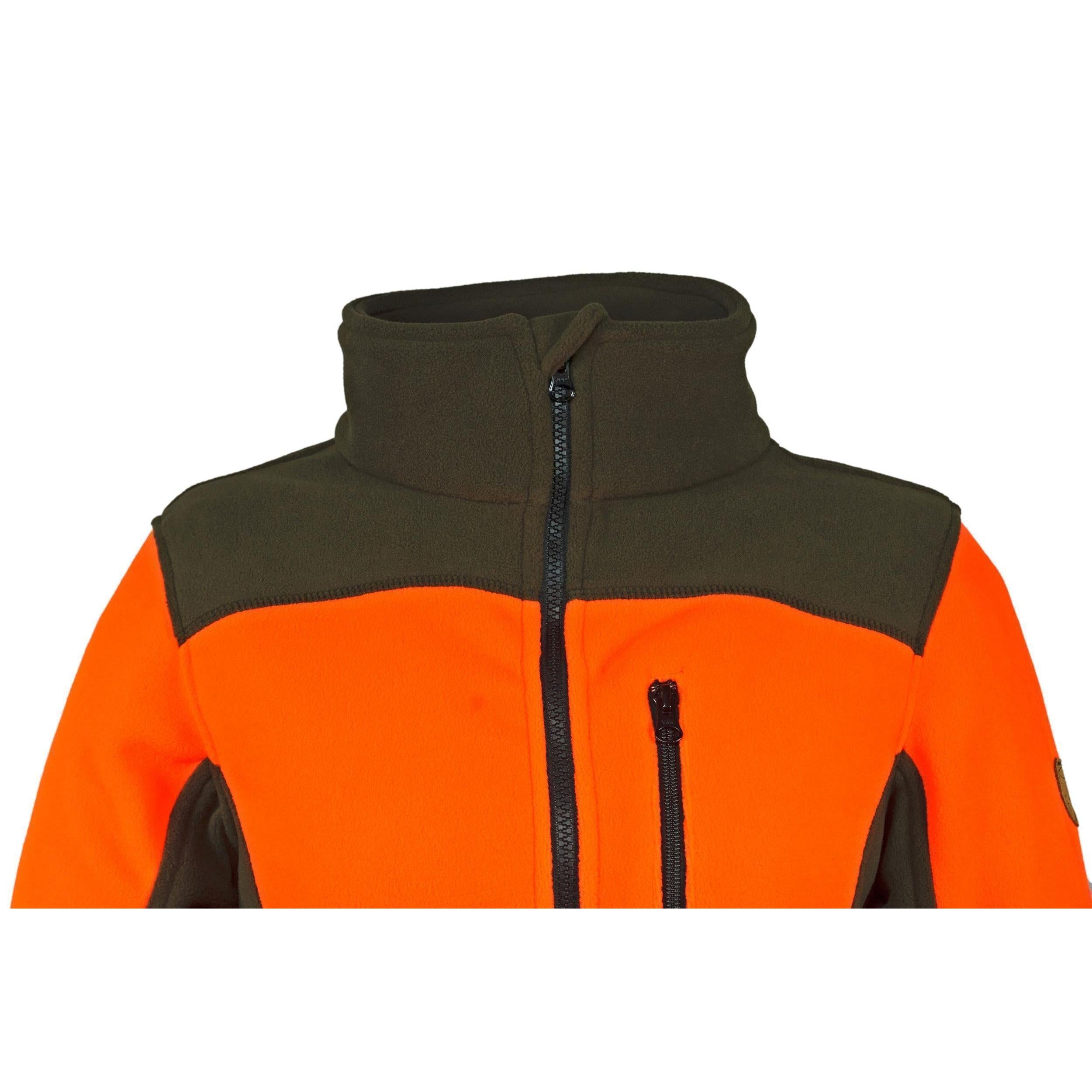HUBERTUS Damen Fleecejacke EIFEL zweifarbig orange/oliv Jacke Jagdjacke Damenjacke