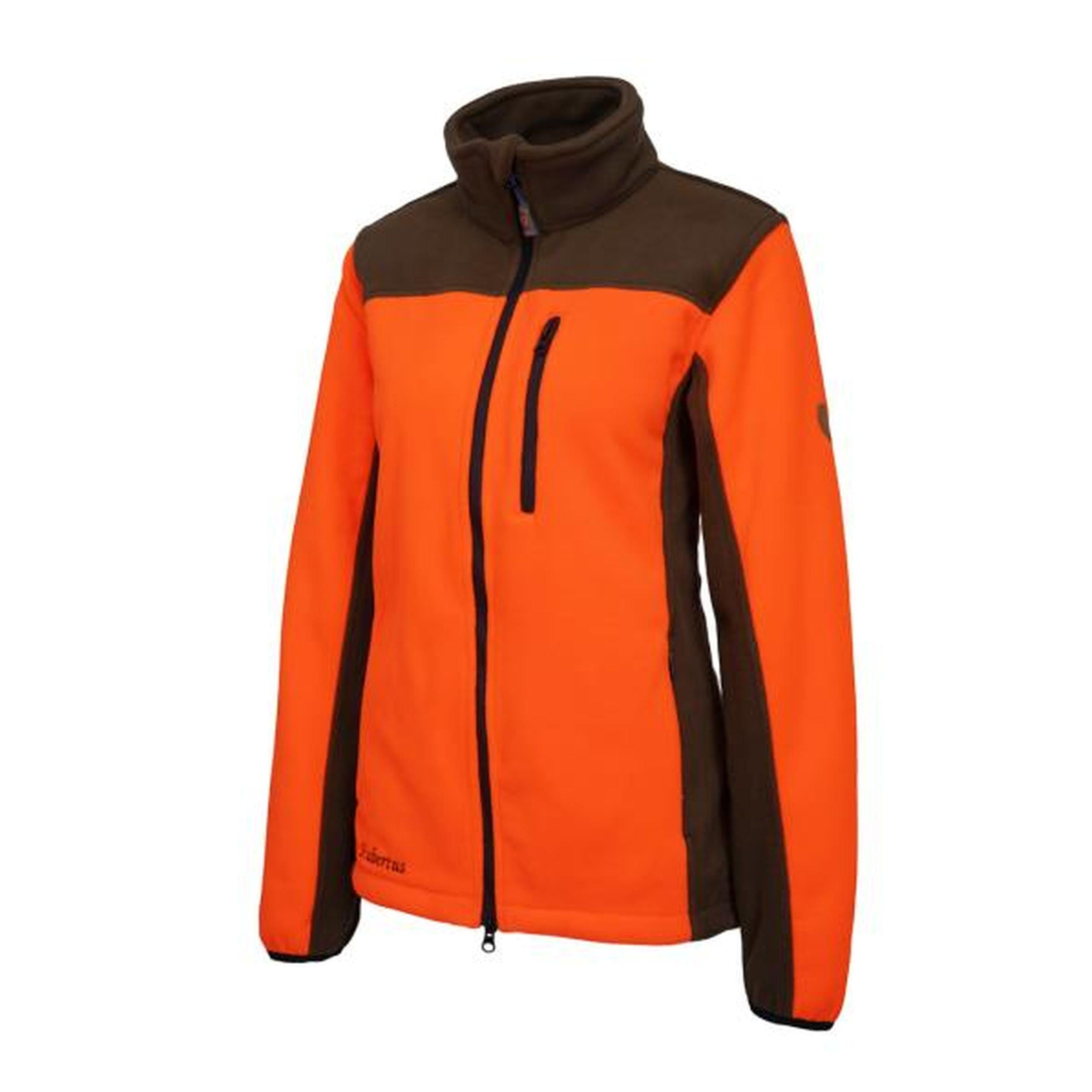 HUBERTUS Damen Fleecejacke EIFEL zweifarbig orange/oliv Jacke Jagdjacke Damenjacke