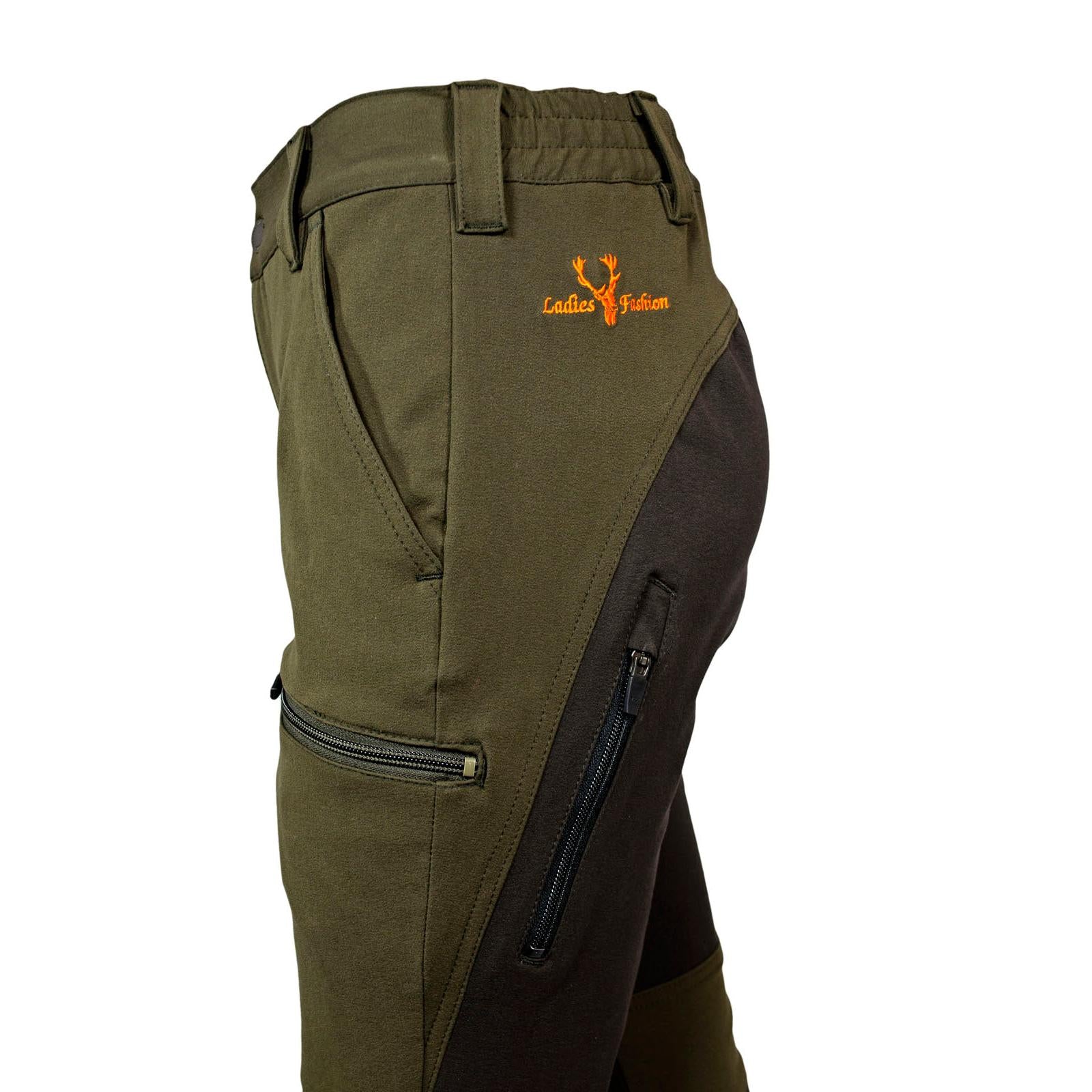 HUBERTUS Damen Jagdhose "Stretch EMMA" Damenhose oliv / braun