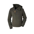 HUBERTUS Herren Fleece Hoodie – Frontansicht mit Reißverschluss & Kapuze